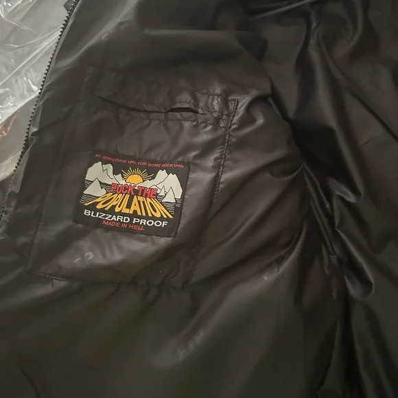 Black Puffer Jacket with Logo - Picture 7 of 10